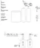 Schematische Darstellung einer SYR Doppelenthärtungsanlage mit zwei Behältern, Steuerkopf und Anschlussdetails für Wasserzuleitung und -abfluss.